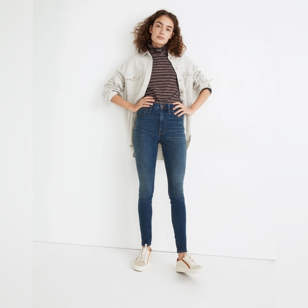 Madewell 10" High-Rise Roadtripper Supersoft Jeans in Playford Wash Size 26 NWT